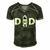 Space Dad Astronaut Daddy Outer Space Birthday Party Gift For Womens Gift For Women Men's Short Sleeve V-neck 3D Print Retro Tshirt Forest