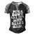 With A Body Like This Who Needs Hair Groovy Bald Dad Men's Henley Raglan T-Shirt Black Grey