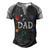 Space Dad Outer Space Crew Astronaut Fathers Day 2023 Men's Henley Raglan T-Shirt Black Grey