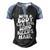 With A Body Like This Who Needs Hair Groovy Bald Dad Men's Henley Raglan T-Shirt Black Blue