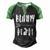 Bunny Mom Rabbit Mum Men's Henley Raglan T-Shirt Black Green