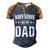 Awesome Like My Dad Sayings Ideas For Fathers Day Men's Henley Raglan T-Shirt Brown Orange