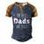 The Best Dads Are Bald Alopecia Awareness And Bald Daddy Men's Henley Raglan T-Shirt Brown Orange