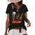 Cowboy Skull Dead Revolver Skeleton Cool Outlaw Gift Idea Women's Short Sleeve Loose T-shirt Black