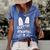 Dutch Rabbit Mum Rabbit Lover Gift For Women Women's Short Sleeve Loose T-shirt Blue