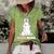 Cute Bunny Easter Rabbit Mum Rabbit Mum Gift For Women Women's Short Sleeve Loose T-shirt Green