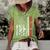 Usa Flag Reel Cool Mama Fishing Fisher Fisherman Gift For Women Women's Short Sleeve Loose T-shirt Green
