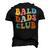 Bald Dads Club Dad Fathers Day Bald Head Joke Men's 3D T-Shirt Back Print Black