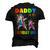 Daddy Of The Birthday Princess Girl Dabbing Unicorn Dad Papa Men's 3D T-shirt Back Print Black