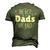 The Best Dads Are Bald Alopecia Awareness And Bald Daddy Men's 3D T-Shirt Back Print Army Green