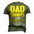 Dad Grandpa And Great Grandpa For Fathers Day Men's 3D T-shirt Back Print Army Green