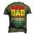 Father’S Day Anime Dad Daddy Father Papa Graphic From Son Men's 3D T-Shirt Back Print Army Green