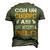 Idea For A Bald Man Bald Dad Men's 3D T-Shirt Back Print Army Green