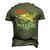 Retro Reel Cool Mama Fishing Lover Men's 3D T-Shirt Back Print Army Green