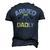Armed And Dadly Deadly Father For Fathers Day Men's 3D T-shirt Back Print Navy Blue