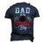 Dad Of The Birthday Boy Race Car Racing Car Driver Father Men's 3D T-shirt Back Print Navy Blue