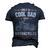 Fathers Day Only A Cool Dad Rides Motorcycles Biker Father Men's 3D T-shirt Back Print Navy Blue