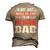 Anime Dad Fathers Day Im Not A Regular Dad Im An Anime Dad Men's 3D T-Shirt Back Print Khaki