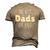 The Best Dads Are Bald Alopecia Awareness And Bald Daddy Men's 3D T-Shirt Back Print Khaki