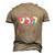 Dad Outer Space Daddy Planet Birthday Fathers Day Men's 3D T-Shirt Back Print Khaki