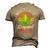 Fathers Day 420 Weed Dad Vintage Worlds Dopest Dad Men's 3D T-Shirt Back Print Khaki