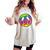 Be Kind Always Fun Tie Dye Peace Sign Kindness T Women's Oversized Comfort T-shirt Ivory