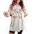 Let's Go Ghouls Halloween Ghost Outfit Costume Retro Groovy Women's Oversized Comfort T-shirt Ivory