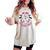 Retro Cute Floral Ghost Halloween Costume In My Spooky Era Women's Oversized Comfort T-shirt Ivory