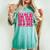 Its Me Hi I'm The Cheer Coach Groovy Retro Trendy Women's Oversized Comfort T-shirt Chalky Mint