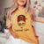 Cancer Girl Leopard Sunflower Zodiac Birthday Girl Women's Oversized Comfort T-shirt Mustard