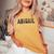 First Name Abigail Girl Grunge Sister Military Mom Custom Women's Oversized Comfort T-shirt Mustard
