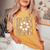 Five Is A Vibe Cute Groovy 5Th Birthday Party Daisy Flower Women's Oversized Comfort T-shirt Mustard