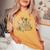 Growing A Tiny Human Floral Flowers Pregnancy Women's Oversized Comfort T-shirt Mustard