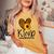 Be Kind Unity Day Orange Anti Bullying Leopard Heart Women's Oversized Comfort T-shirt Mustard