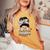 Leopard Nephrology Nurse Life Messy Bun Glasses Women's Oversized Comfort T-shirt Mustard