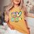 Peace Love Second Grade Tie-Dye Student Teacher Women's Oversized Comfort T-shirt Mustard