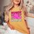 Pink Howdy Cowgirl Western Country Rodeo Awesome Cute Women's Oversized Comfort T-shirt Mustard