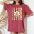 Five Is A Vibe Cute Groovy 5Th Birthday Party Daisy Flower Women's Oversized Comfort T-shirt Chalky Mint
