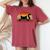 Black Cat Retro For Cat Lovers Cat Mother Cat Mom Cat Dad Women's Oversized Comfort T-shirt Crimson