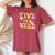 Groovy 5Th Birthday Five Is A Vibe 5 Year Old Girls Boys Women's Oversized Comfort T-shirt Crimson