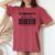 Humanity Is Free Barcode Be Kind Human Positive Vibes Women's Oversized Comfort T-shirt Crimson
