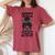 Hysterectomy Recovery Products Uterus Messy Bun Leopard Women's Oversized Comfort T-shirt Crimson