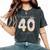 40Th Birthday Decorations Chapter 40 Est 1983 For Women's Oversized Comfort T-Shirt Pepper