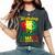 Birthday Crew Jamaica 2023 Girl Party Outfit Matching Lips Women's Oversized Comfort T-Shirt Pepper