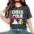 Check Your Boo Bees Breast Cancer Awareness Halloween Women's Oversized Comfort T-Shirt Pepper