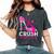 Crush Breast Cancer Awareness High Heel Pink Ribbon Women's Oversized Comfort T-Shirt Pepper