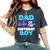 Dad Of The Birthday Boy Llama Family Party Decorations Women's Oversized Comfort T-Shirt Pepper
