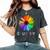 Equality Daisy Flower Rainbow Lgbtq Kindness Human Rights Women's Oversized Comfort T-shirt Pepper