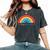 God Keeps His Promises Rainbow Lovely Christian Christianity Women's Oversized Comfort T-Shirt Pepper