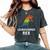 Lesbosaurus Rex Dinosaur In Rainbow Flag For Lesbian Pride Women's Oversized Comfort T-Shirt Pepper
